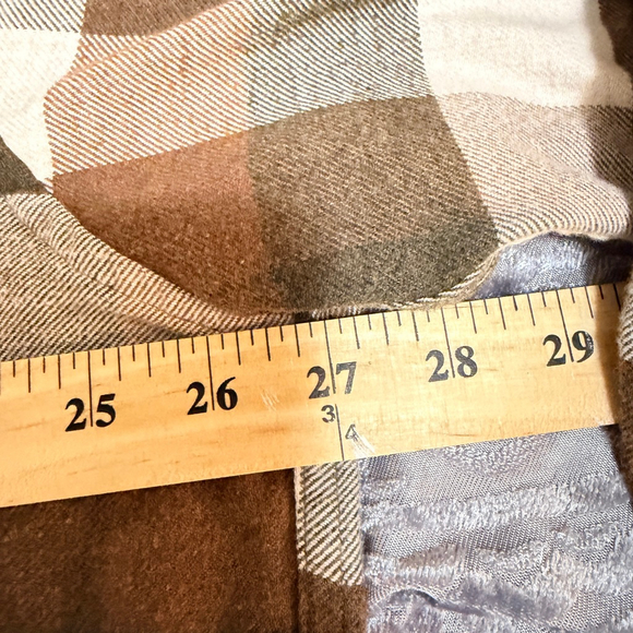 Pendleton Brown White Plaid Cotton Flannel Shirt XXL b14 - Picture 5 of 13